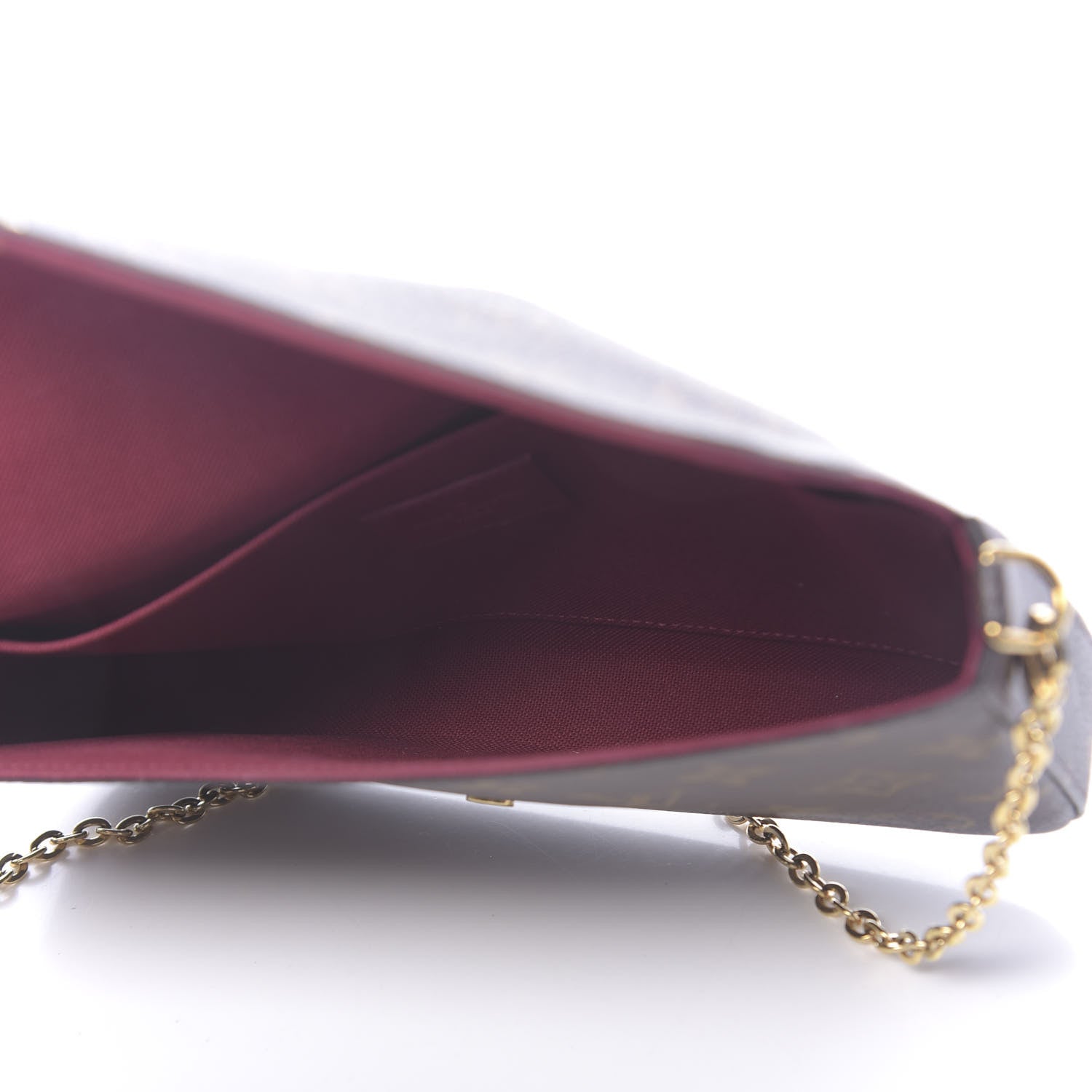 Louis Vuitton Monogram Pochette Felicie Chain Wallet Fuchsia 6 of 12