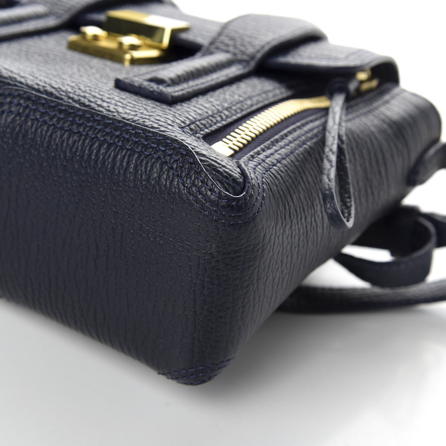 3.1 Phillip Lim 3.1 Textured Calfskin Mini Pashli Satchel Ink 8 of 8