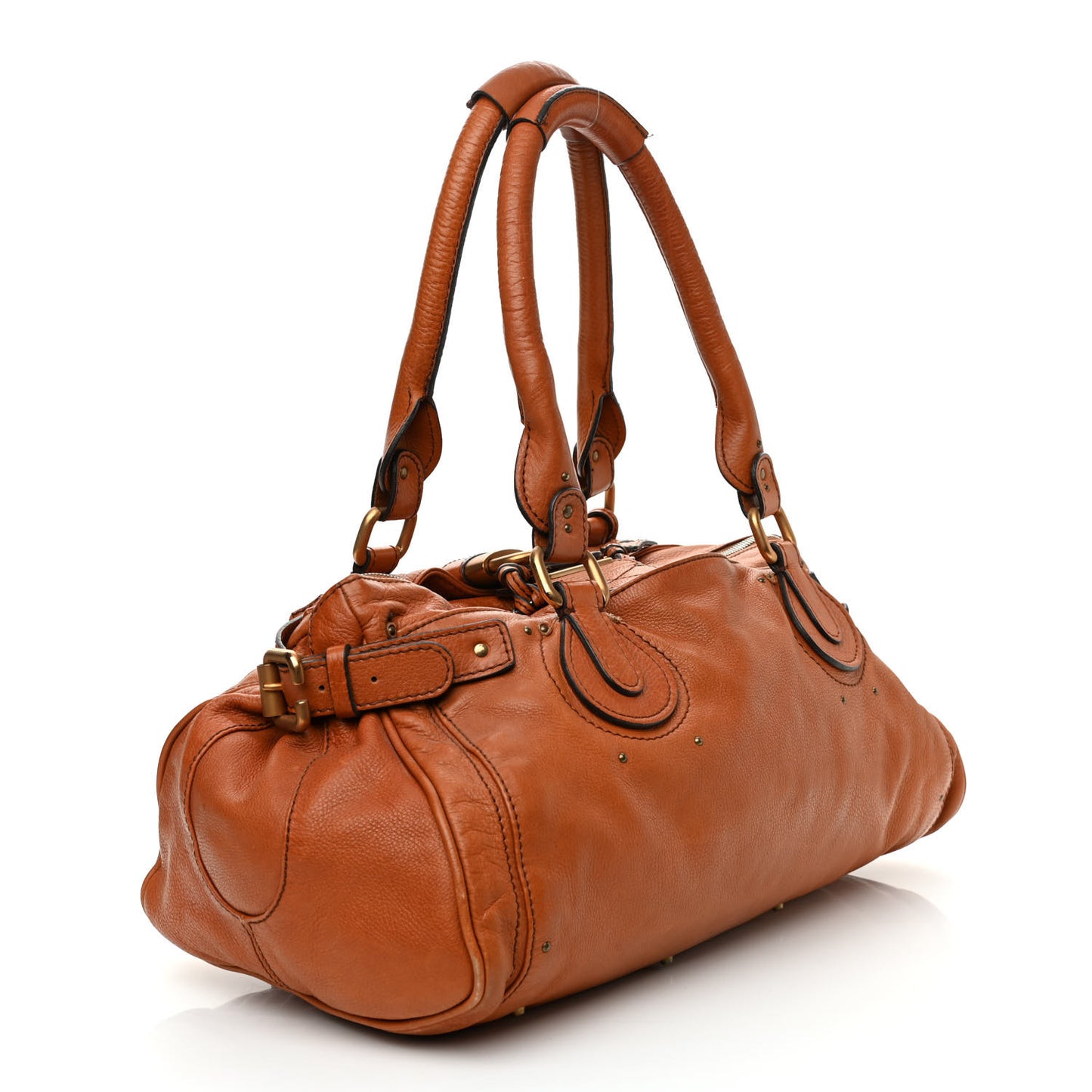 Calfskin Medium Paddington Satchel Tan