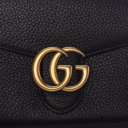 Gucci Calfskin GG Marmont Chain Wallet Black 13 of 14