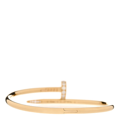 Cartier 18K Yellow Gold Diamond Juste Un Clou Bracelet 16 2 of 3