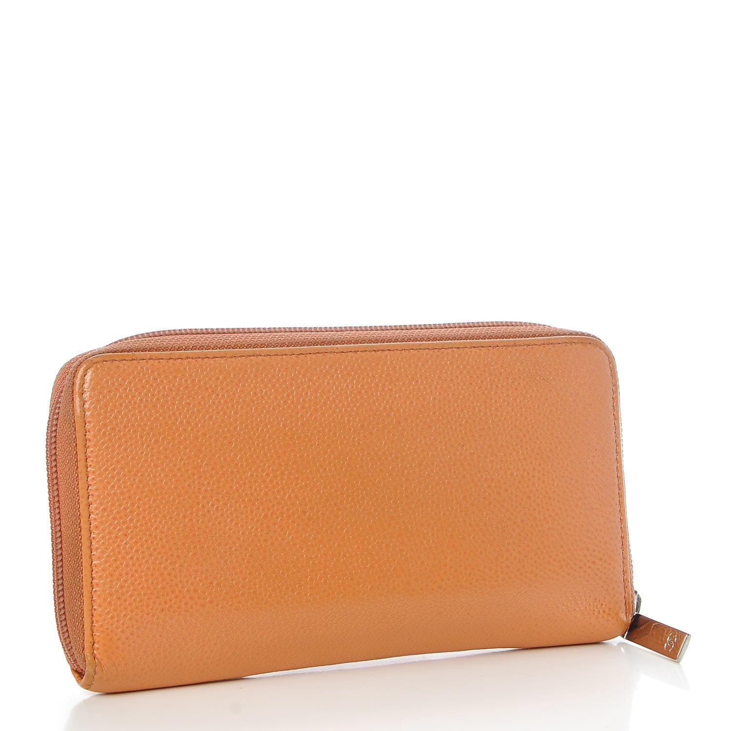 Chanel Caviar Large CC Timeless Zip Around Organizer Wallet Orange 3 of 16