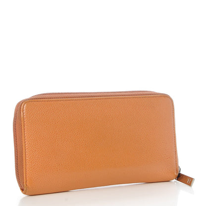 Chanel Caviar Large CC Timeless Zip Around Organizer Wallet Orange 3 of 16