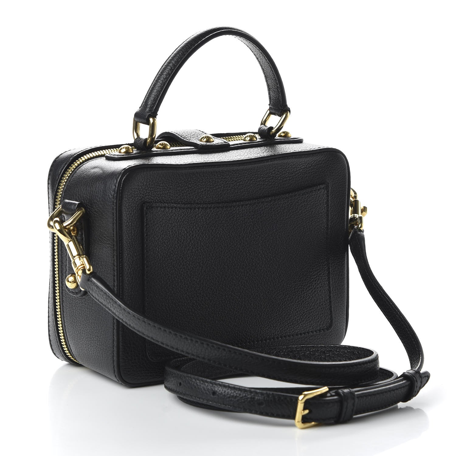 Dolce & Gabbana Drummed Calfskin Rosaria Shoulder Bag Black 3 of 9