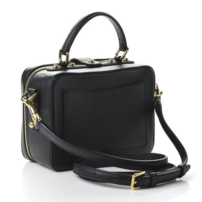 Dolce & Gabbana Drummed Calfskin Rosaria Shoulder Bag Black 3 of 9