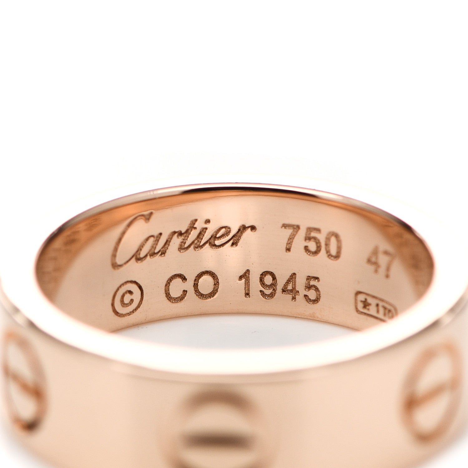 Cartier 18K Pink Gold 5.5mm LOVE Ring 47 4 4 of 5