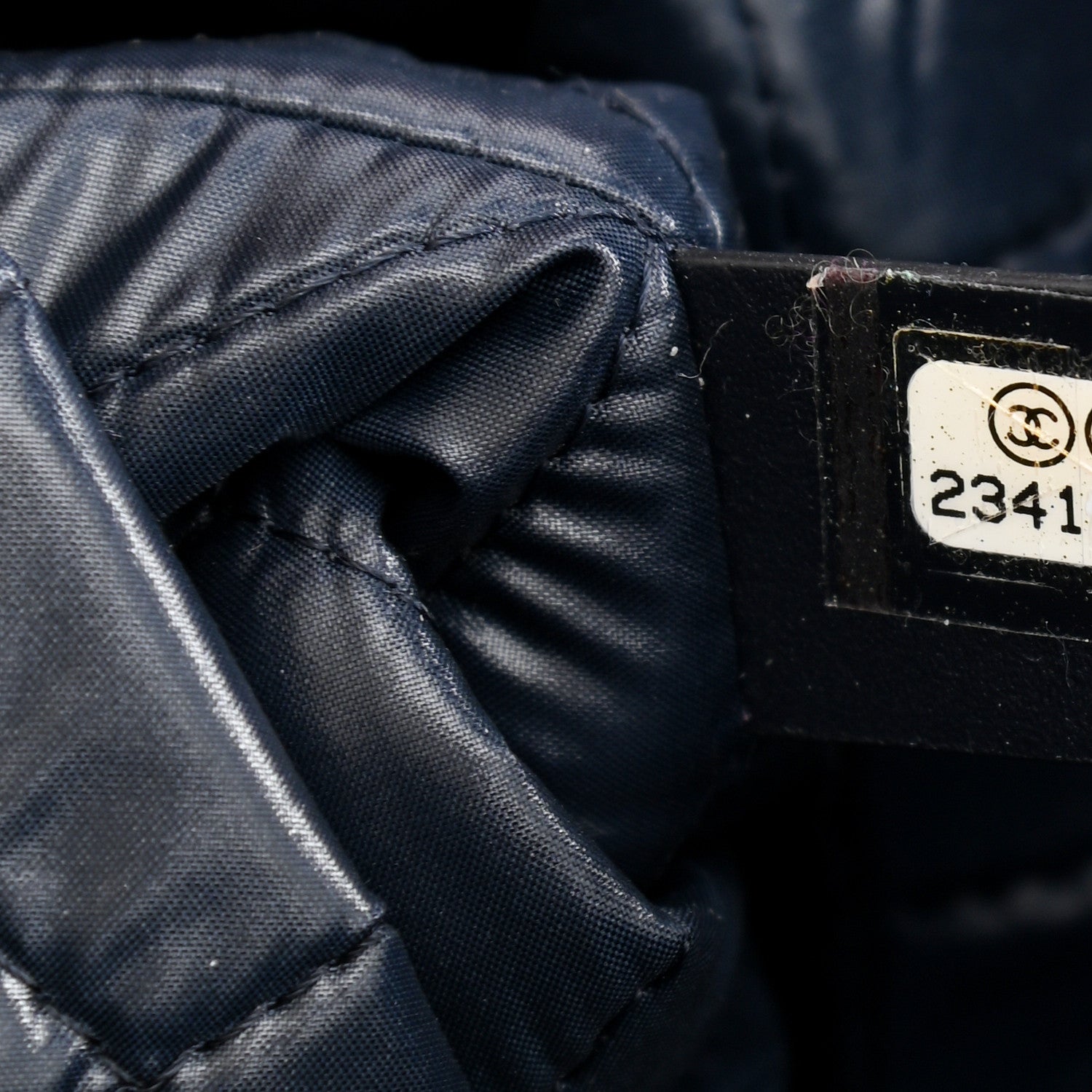 Chanel Nylon Cat Emoticon Tote Navy Gold 7 of 8