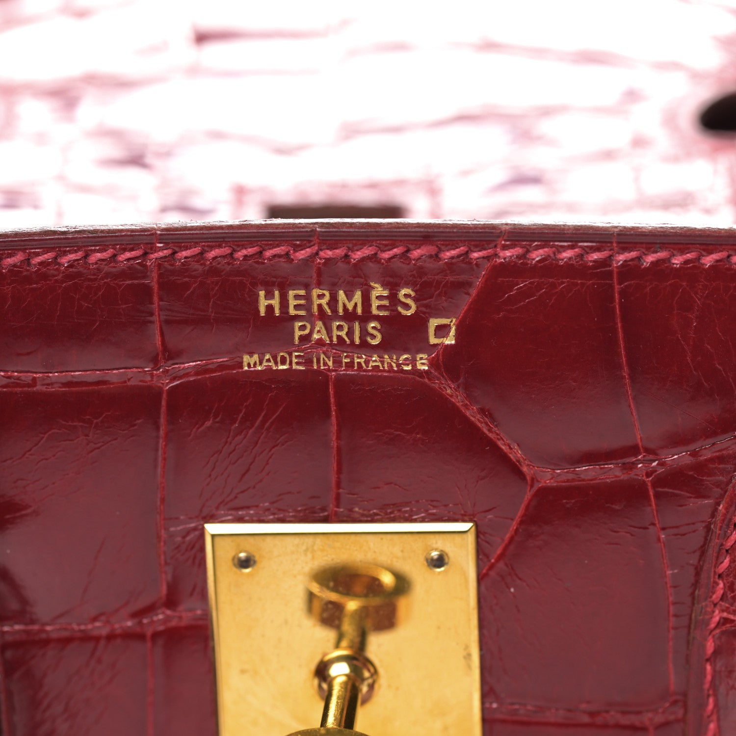 Hermes Shiny Alligator Birkin 35 Rouge Vif 20 of 38