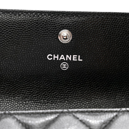Chanel Caviar Quilted Large Boy Gusset Flap Wallet Black 7 of 10