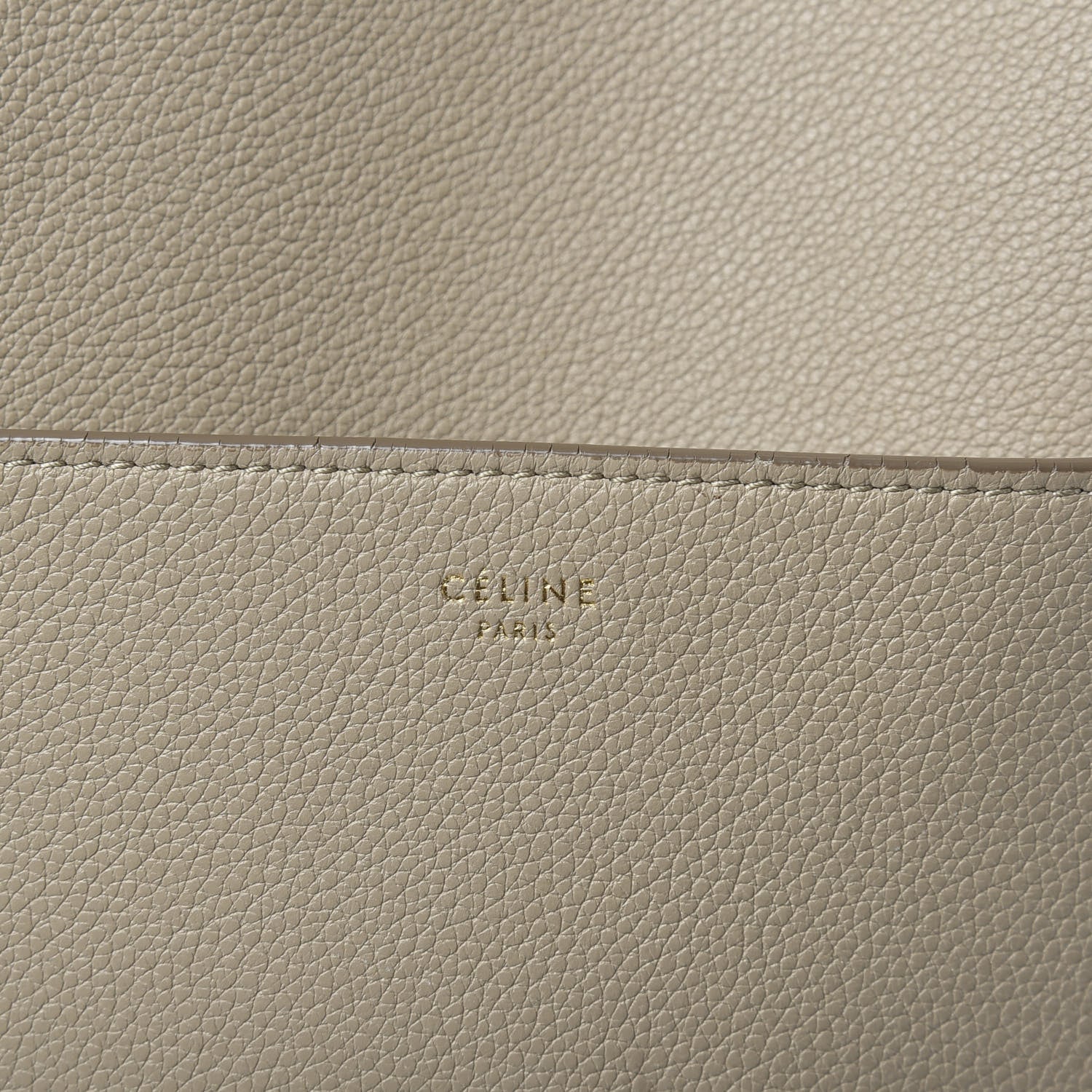 Celine Soft Grained Calfskin Sangle Bucket Bag Taupe 11 of 11