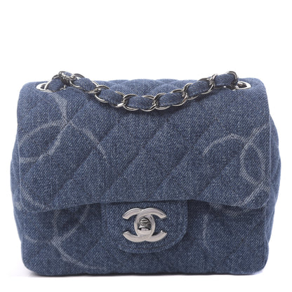 Chanel Denim CC Quilted Mini Square Flap Blue 1 of 11