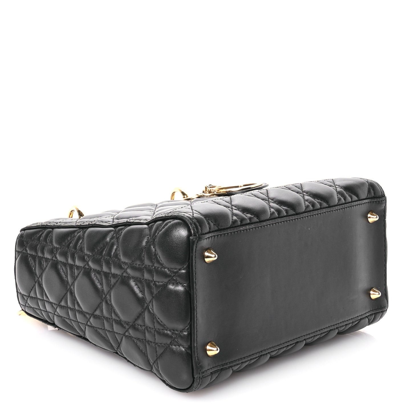 Lambskin Cannage Medium Lady Dior Black