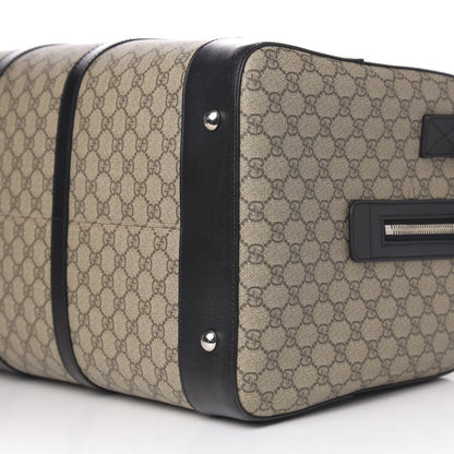 Gucci GG Supreme Monogram Selleria Calfskin Large Duffle Beige Ebony Black 8 of 10