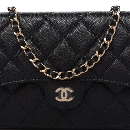 Chanel Caviar Quilted Flap Phone Holder With Chain Black 11 of 12