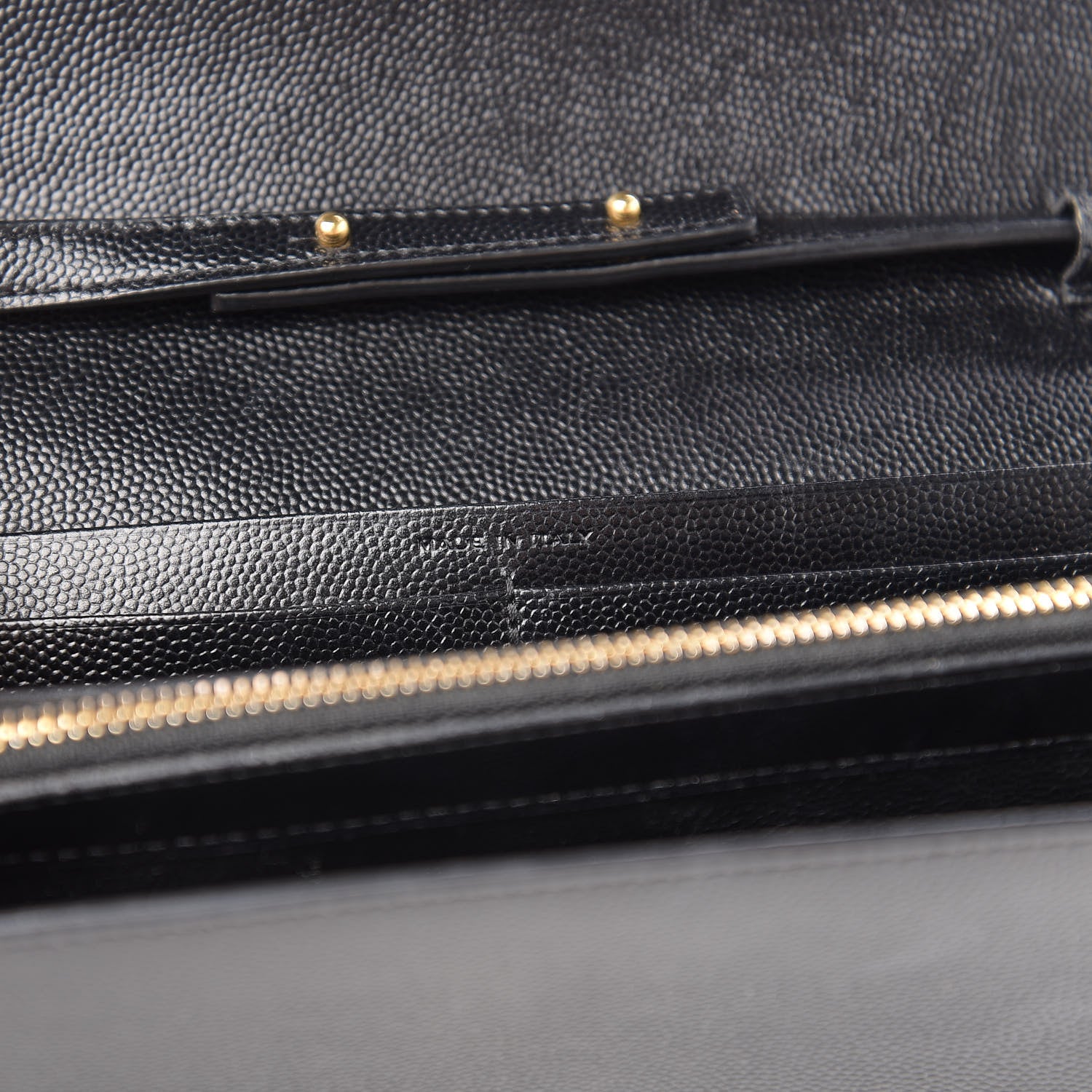 Saint Laurent Grain De Poudre Star Studded Monogram Wallet on Chain Black 7 of 12