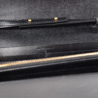 Saint Laurent Grain De Poudre Star Studded Monogram Wallet on Chain Black 7 of 12
