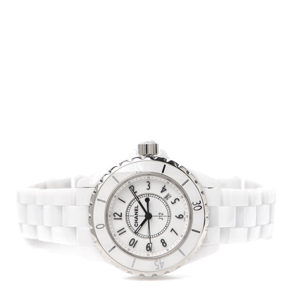 Chanel Stainless Steel Ceramic 33mm J12 Quartz Watch White 2 of 6
