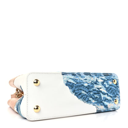 Louis Vuitton X BILLIE ZANGEWA Calfskin Printed Embroidered Capucines Artypucines MM Beige Beige 4 of 15