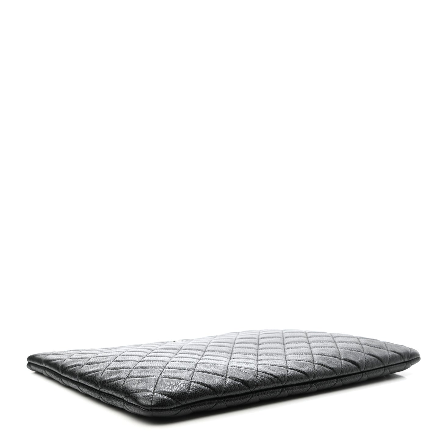 Caviar Quilted Large Cosmetic Case Black