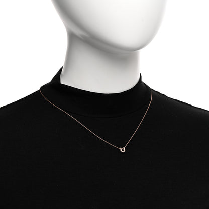 Roberto Coin 18K Rose Gold Diamond Love Letter U Pendant Necklace 2 of 4