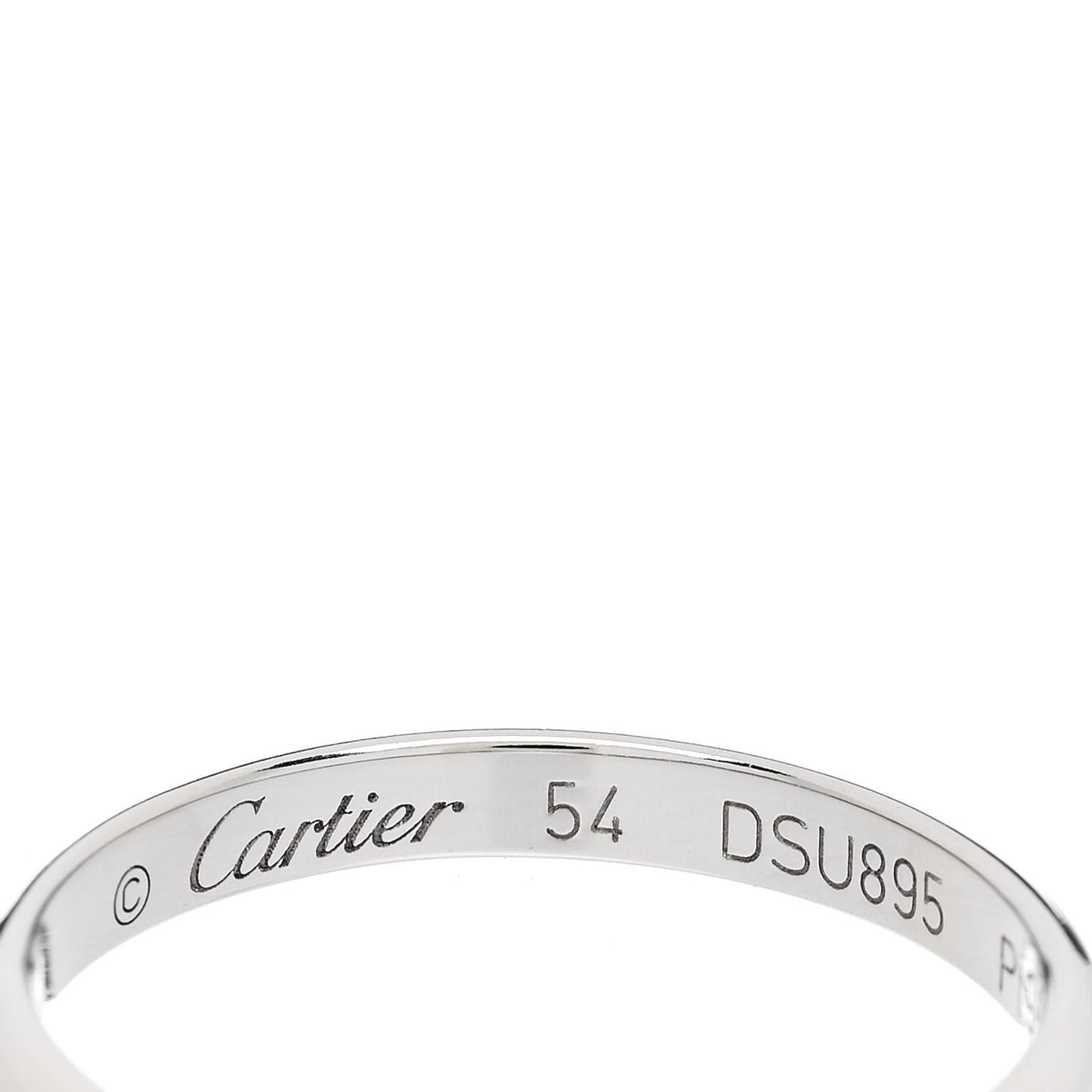 Platinum 2.5mm 1895 Wedding Band Ring 54 6.75