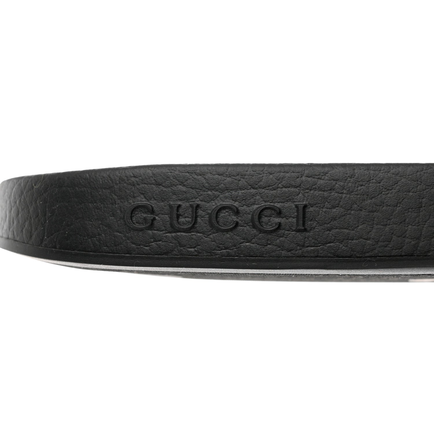 Gucci Nappa Miro Soft Calfskin Interlocking G Mens Slide Sandals 9 Black White 6 of 8
