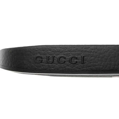 Gucci Nappa Miro Soft Calfskin Interlocking G Mens Slide Sandals 9 Black White 6 of 8