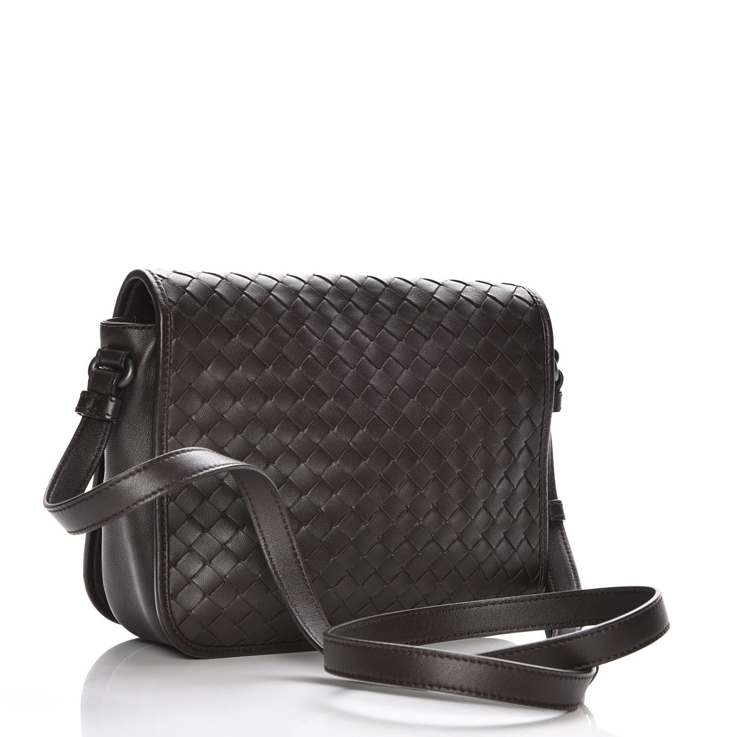 Bottega Veneta Nappa Intrecciato Messenger Bag Ebano 3 of 7