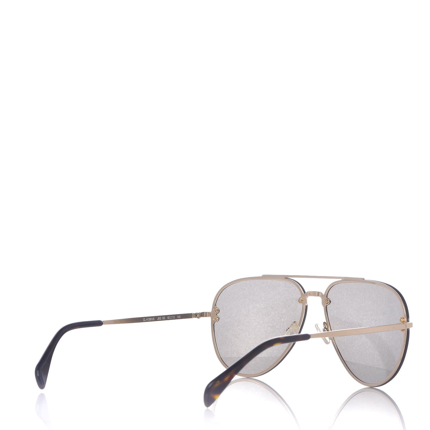 Celine Acetate Mirror Aviator Sunglasses CL41391/S Gold Grey 3 of 13
