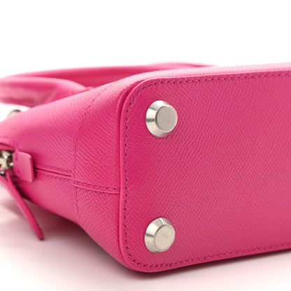 Balenciaga Signature Grained Calfskin Logo XXS Ville Top Handle Bag Fuchsia 8 of 8