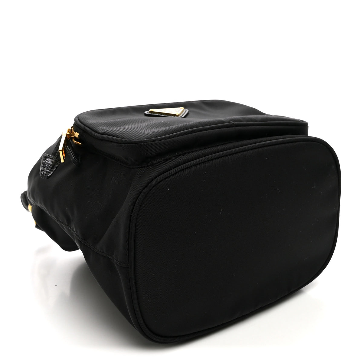 Prada Saffiano Tessuto Nylon Mini Bucket Crossbody Bag Black 4 of 12