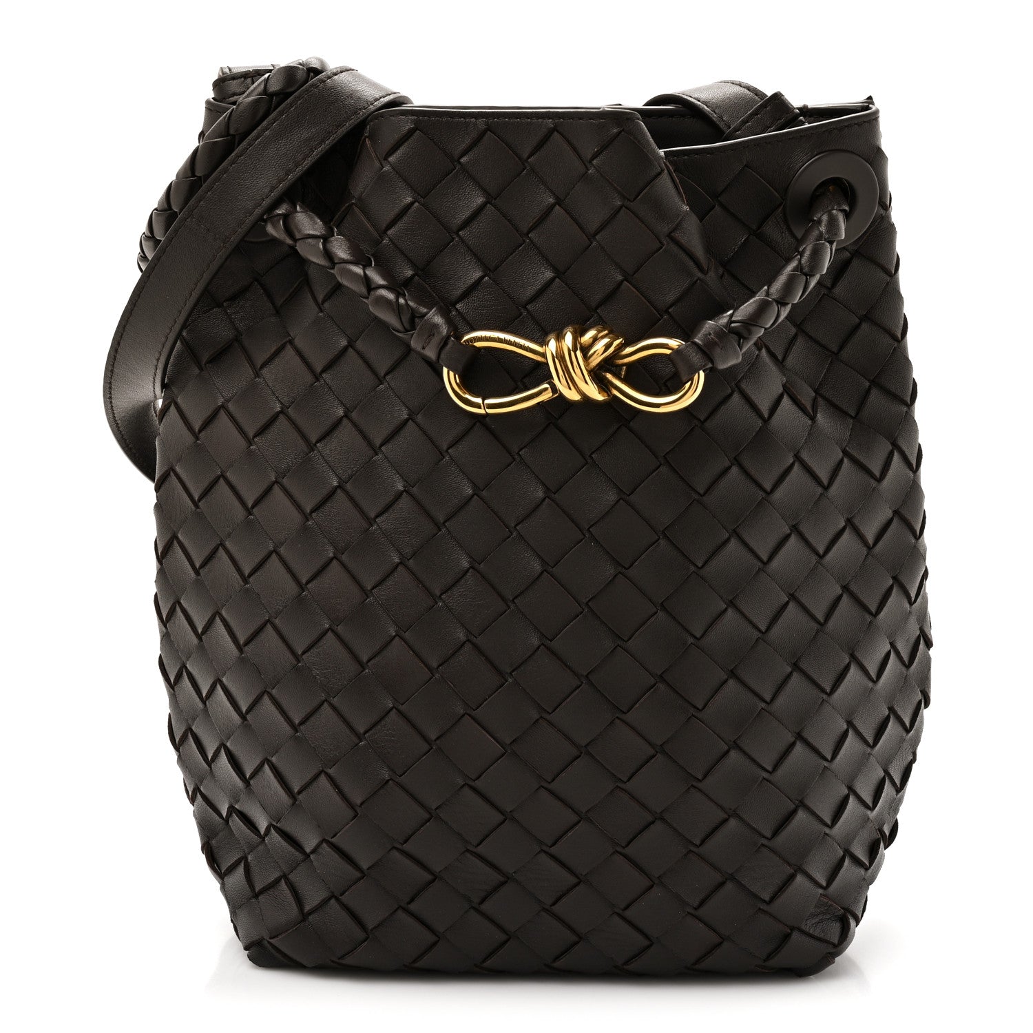 Bottega Veneta Nappa Intrecciato Small Andiamo Bucket Bag Fondant 1 of 10