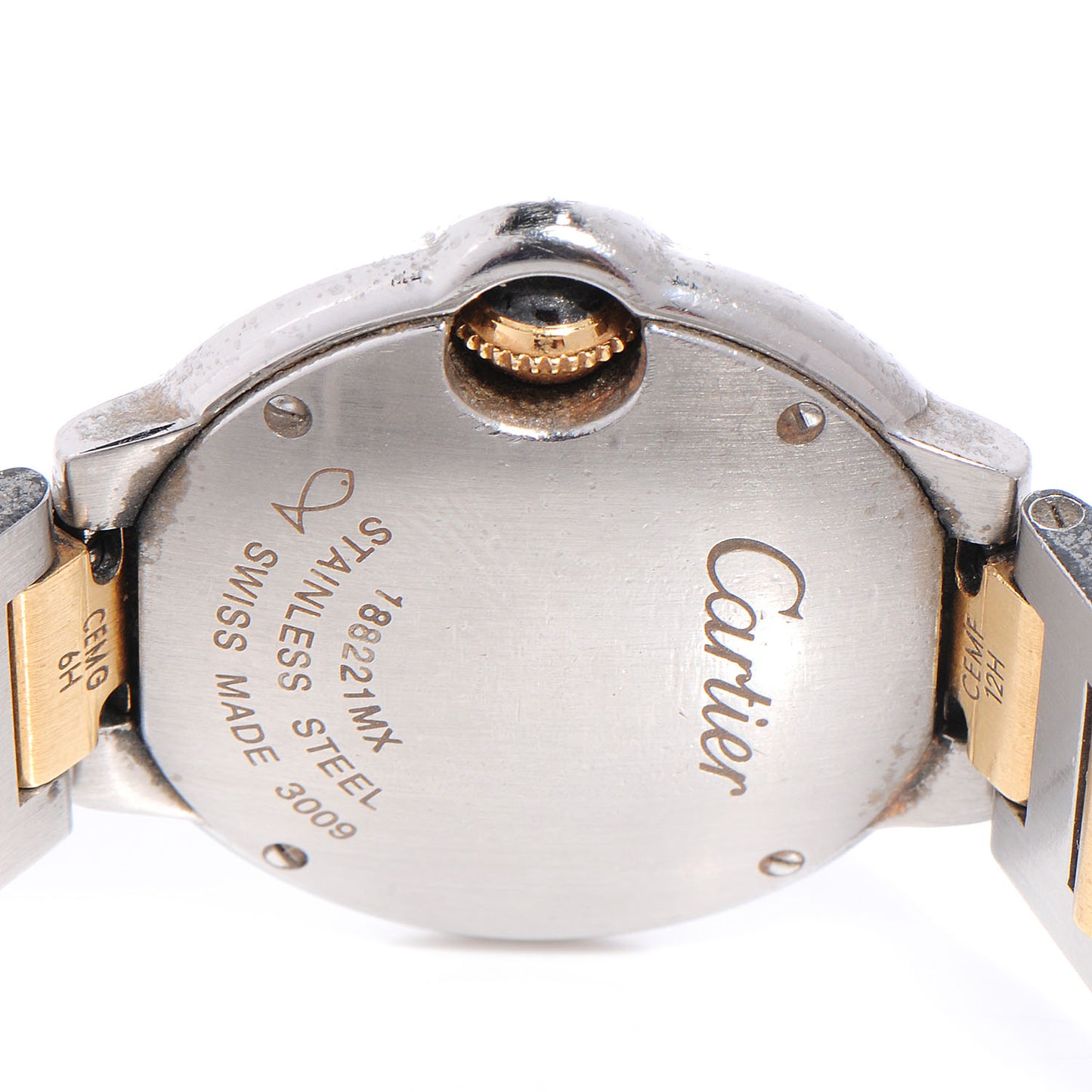 Stainless Steel 18K Yellow Gold 28mm Ballon Bleu De Cartier Quartz Watch