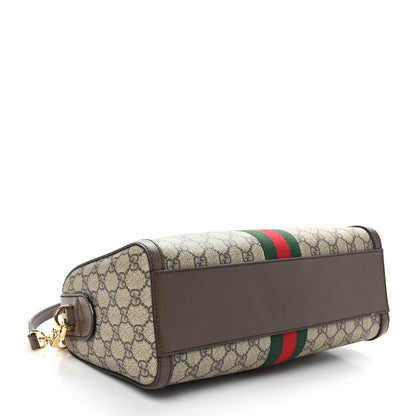 Gucci GG Supreme Monogram Web Medium Ophidia Boston Brown 4 of 10