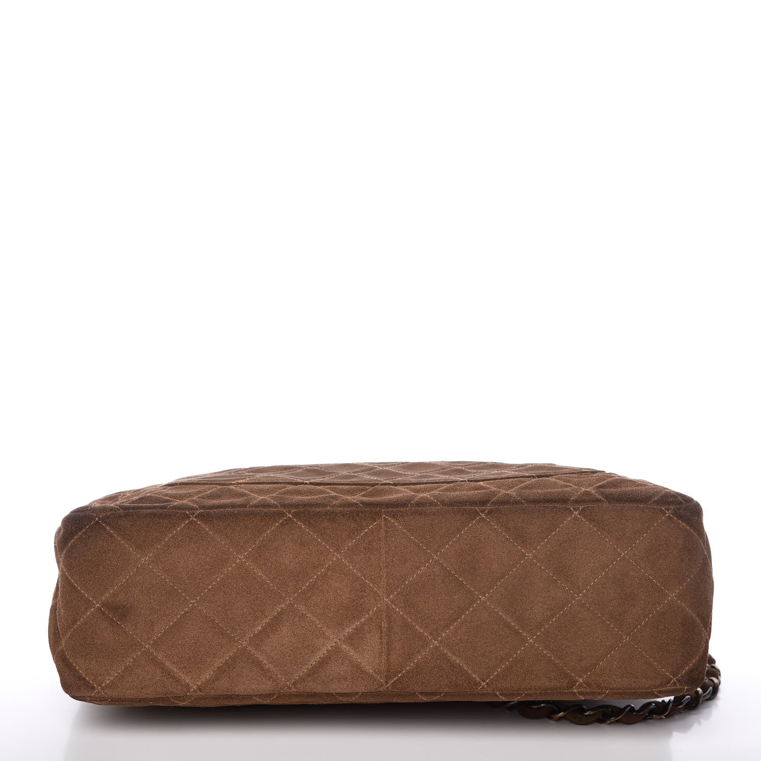 Chanel Suede Quilted Jumbo Single Flap Brown 13 of 21