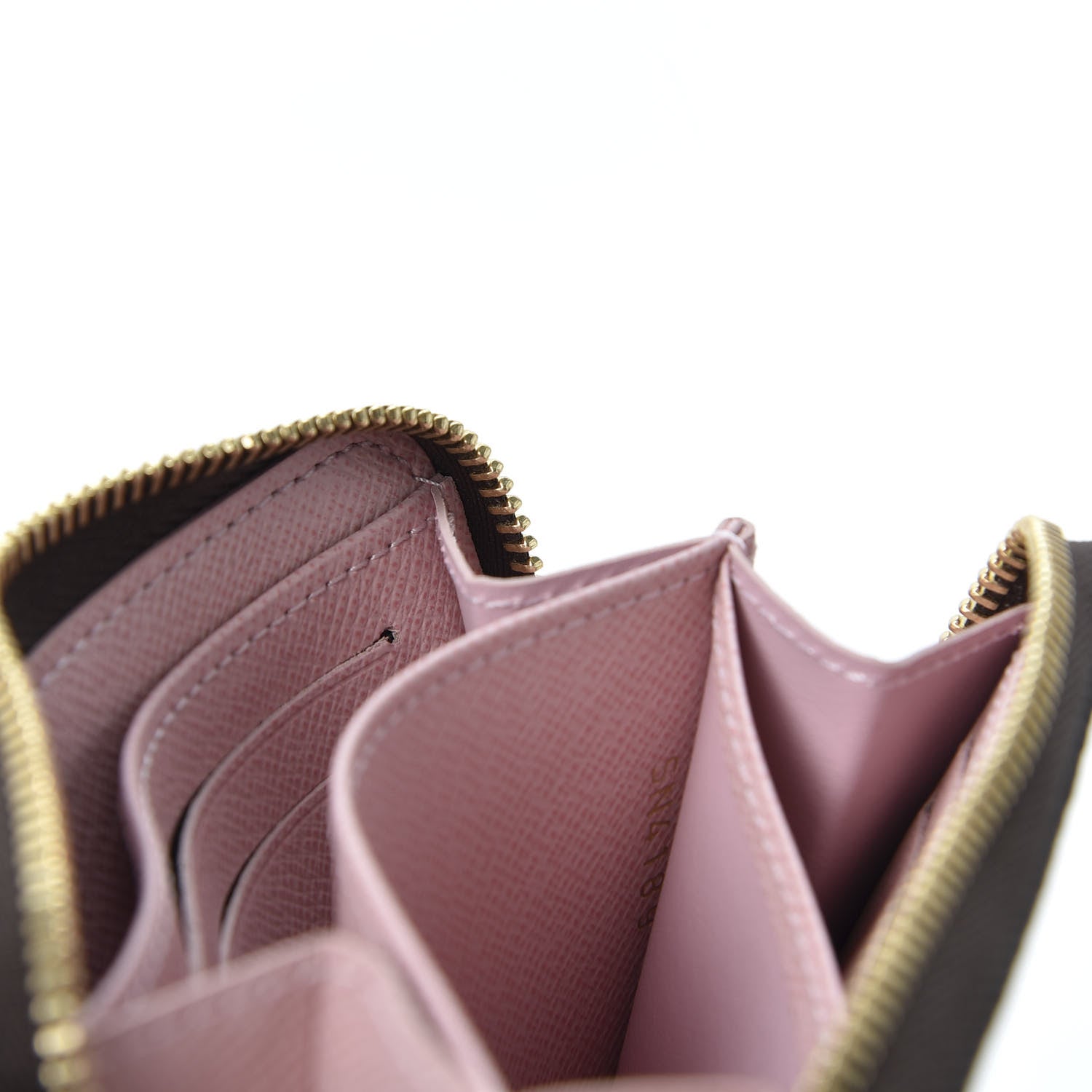 Louis Vuitton Damier Ebene Zippy Coin Purse Rose Ballerine 8 of 8