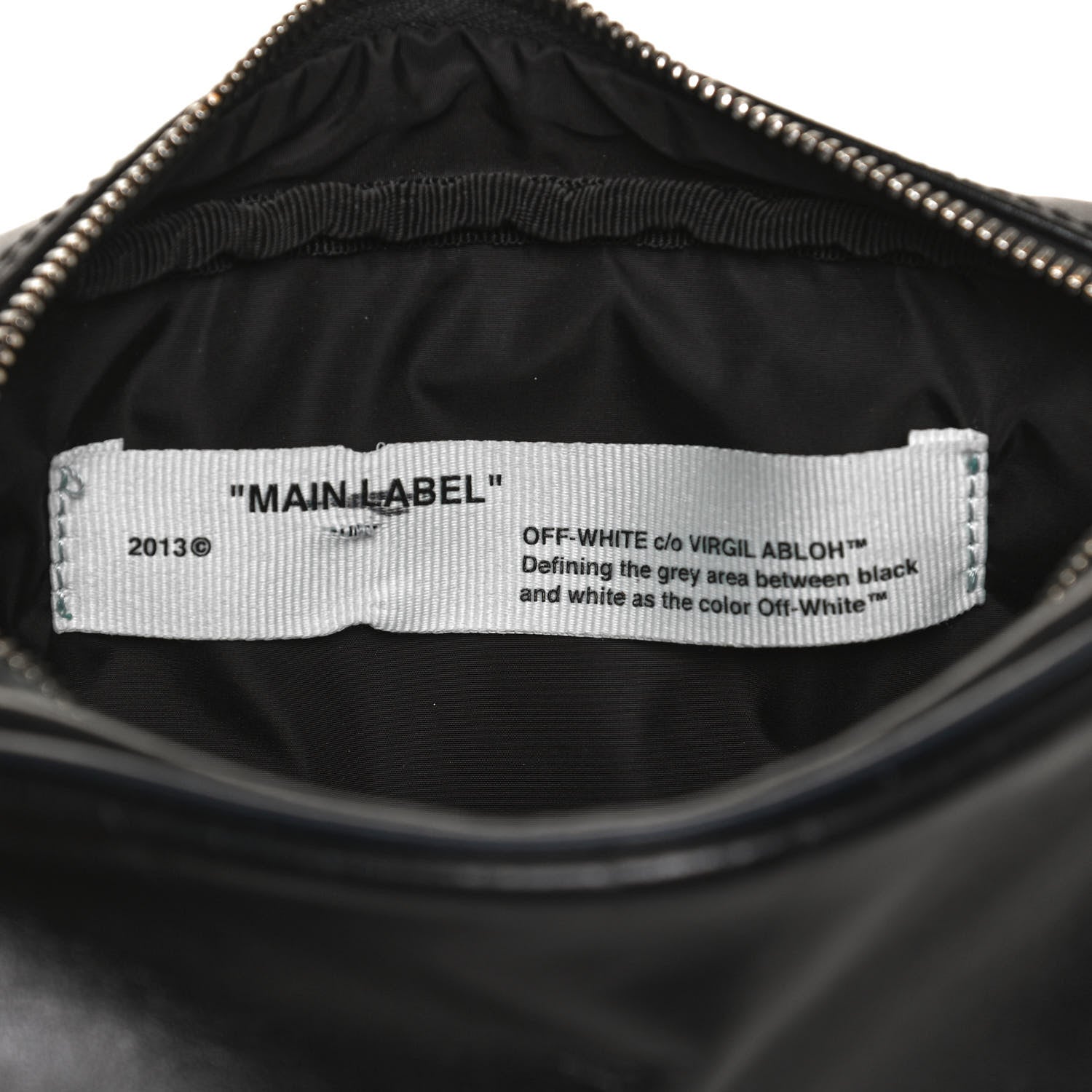 Off-White Calfskin Logo Crossbody Bag Black 6 of 11