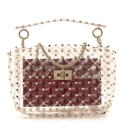 Valentino Garavani PVC Medium Rockstud Spike Shoulder Bag 1 of 10