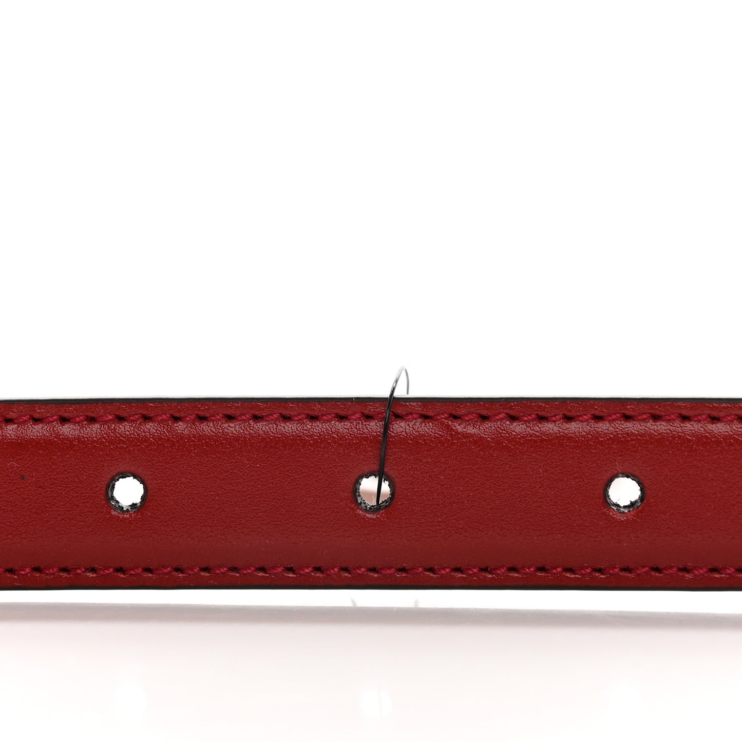 Plutone Calfskin Gucci Buckle 20mm Thin Belt 80 32 Rosso