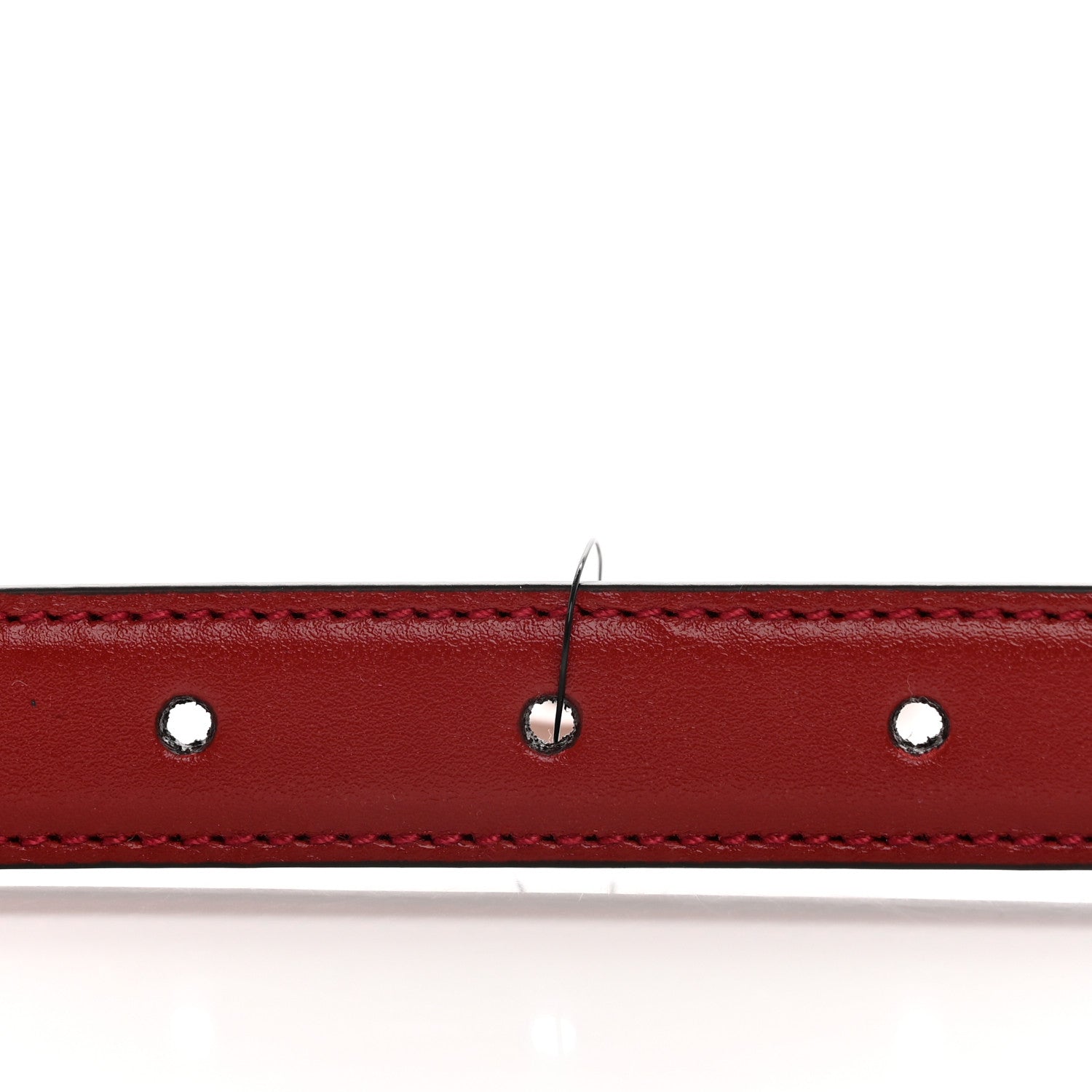 Gucci Plutone Calfskin Gucci Buckle 20mm Thin Belt 80 32 Rosso 5 of 6