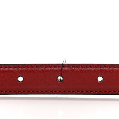 Gucci Plutone Calfskin Gucci Buckle 20mm Thin Belt 80 32 Rosso 5 of 6