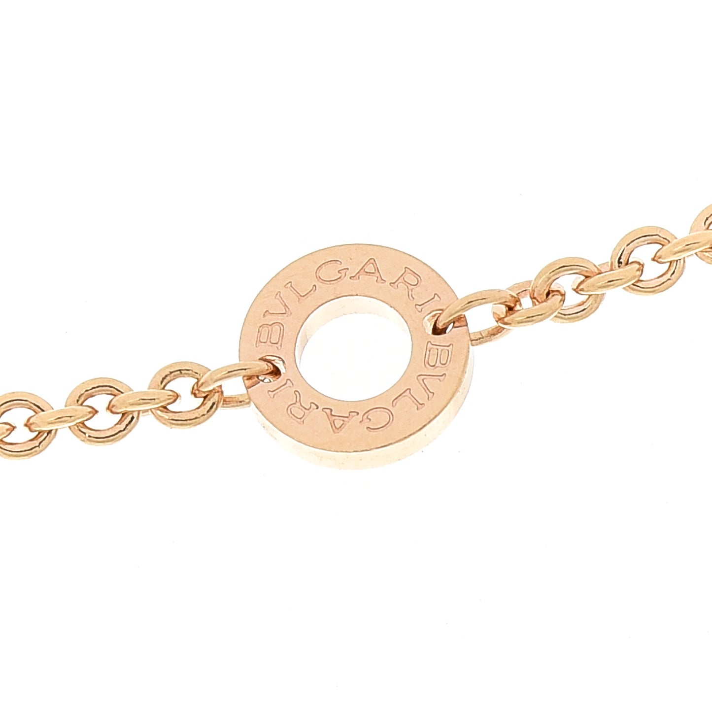 18K Rose Gold White Ceramic B.Zero1 Pendant Necklace