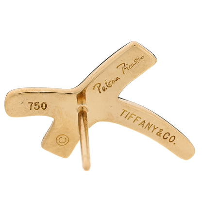 Tiffany 18K Yellow Gold Paloma's Graffiti X Earrings 4 of 5