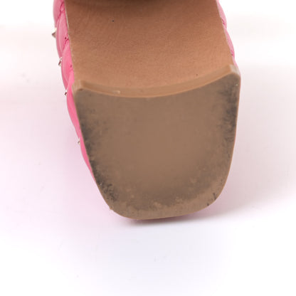 Valentino Garavani Calfskin Nappa Rockstud Spike 90mm Ankle Strap Sandals 35 Shadow Pink 8 of 10