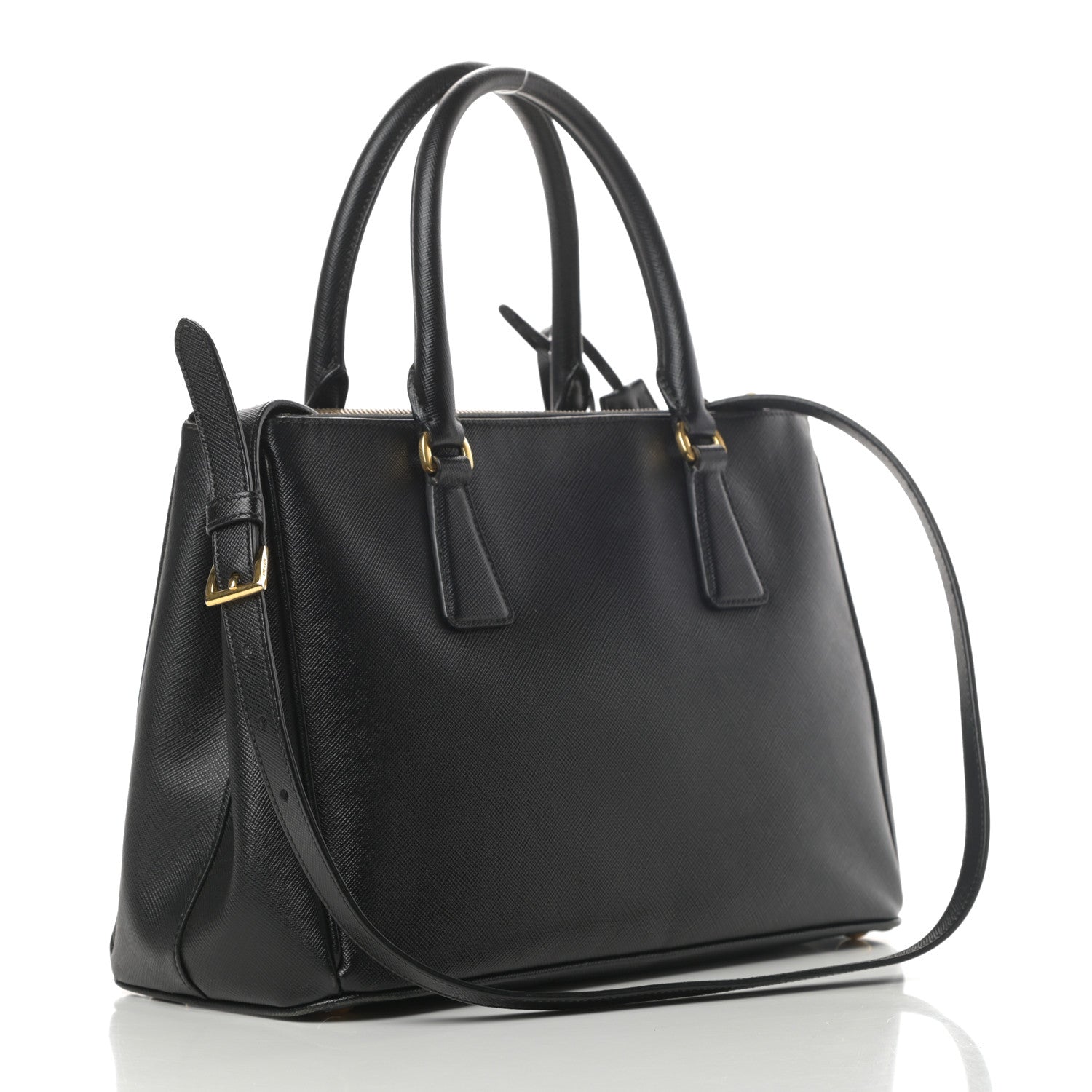 Prada Saffiano Small Galleria Double Zip Tote Black 3 of 21