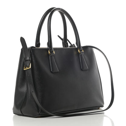 Prada Saffiano Small Galleria Double Zip Tote Black 3 of 21