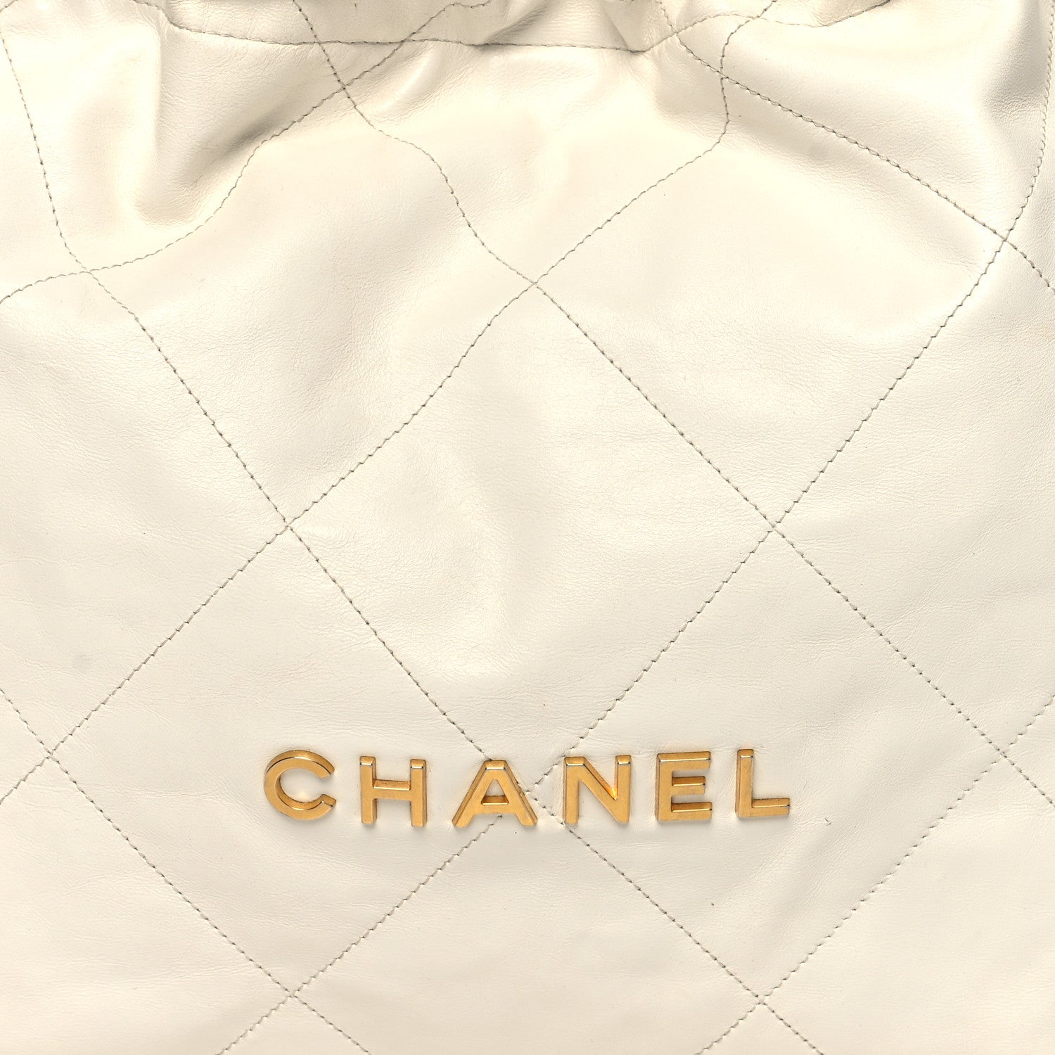 Chanel Shiny Calfskin Quilted Chanel 22 White 10 of 13