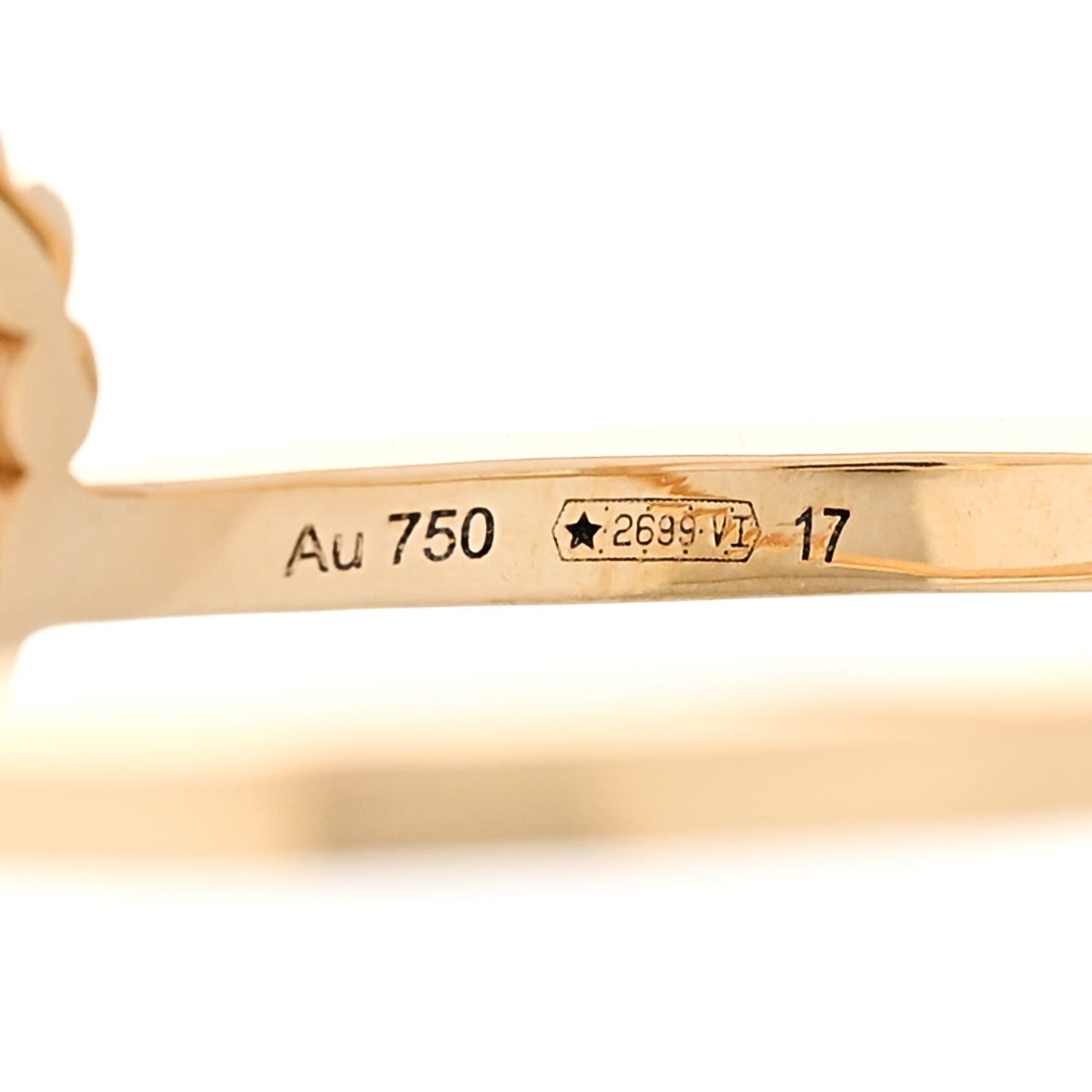 18K Yellow Gold Diamond Running G Cross Ring 57 8