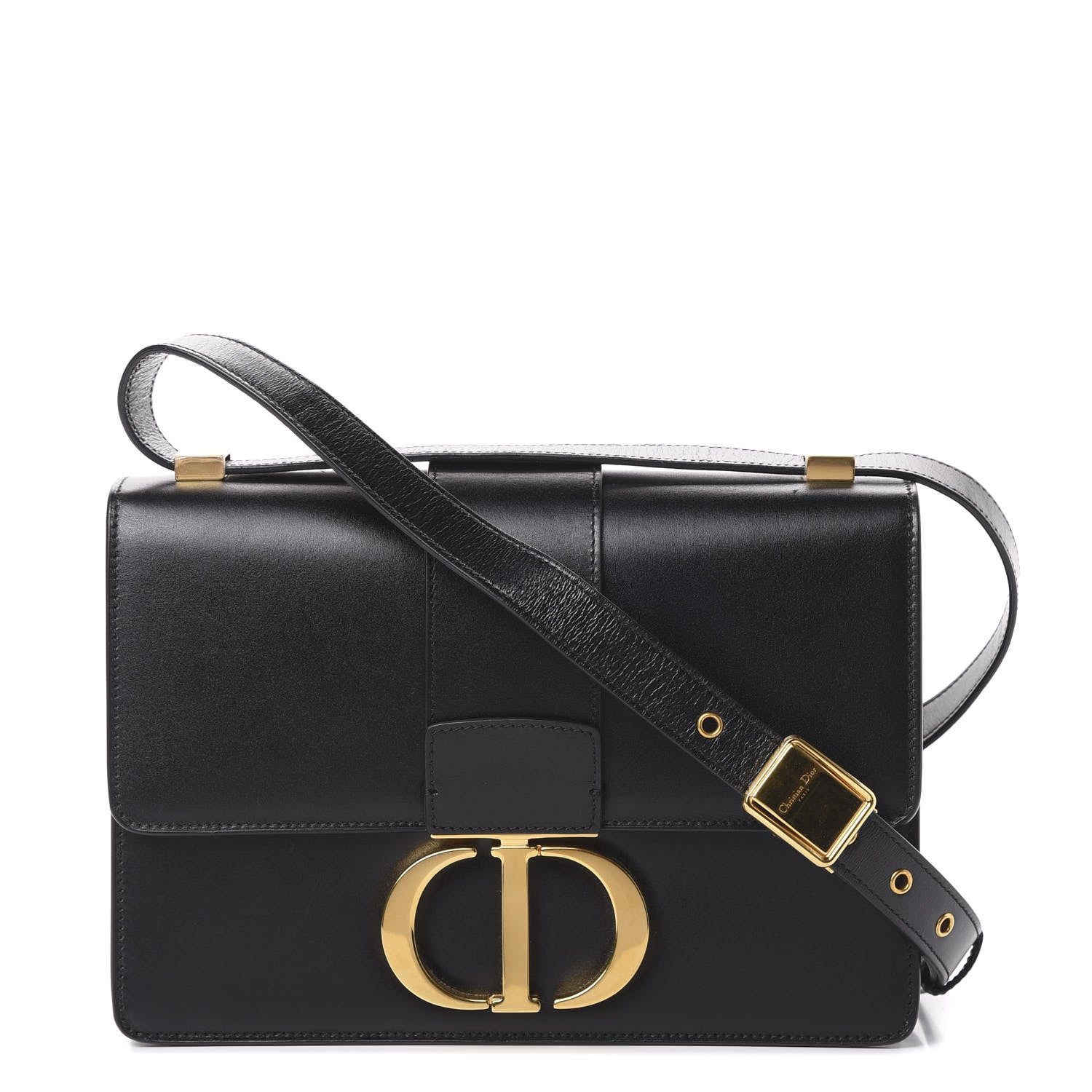 Christian Dior Smooth Calfskin 30 Montaigne Flap Bag Black 1 of 13