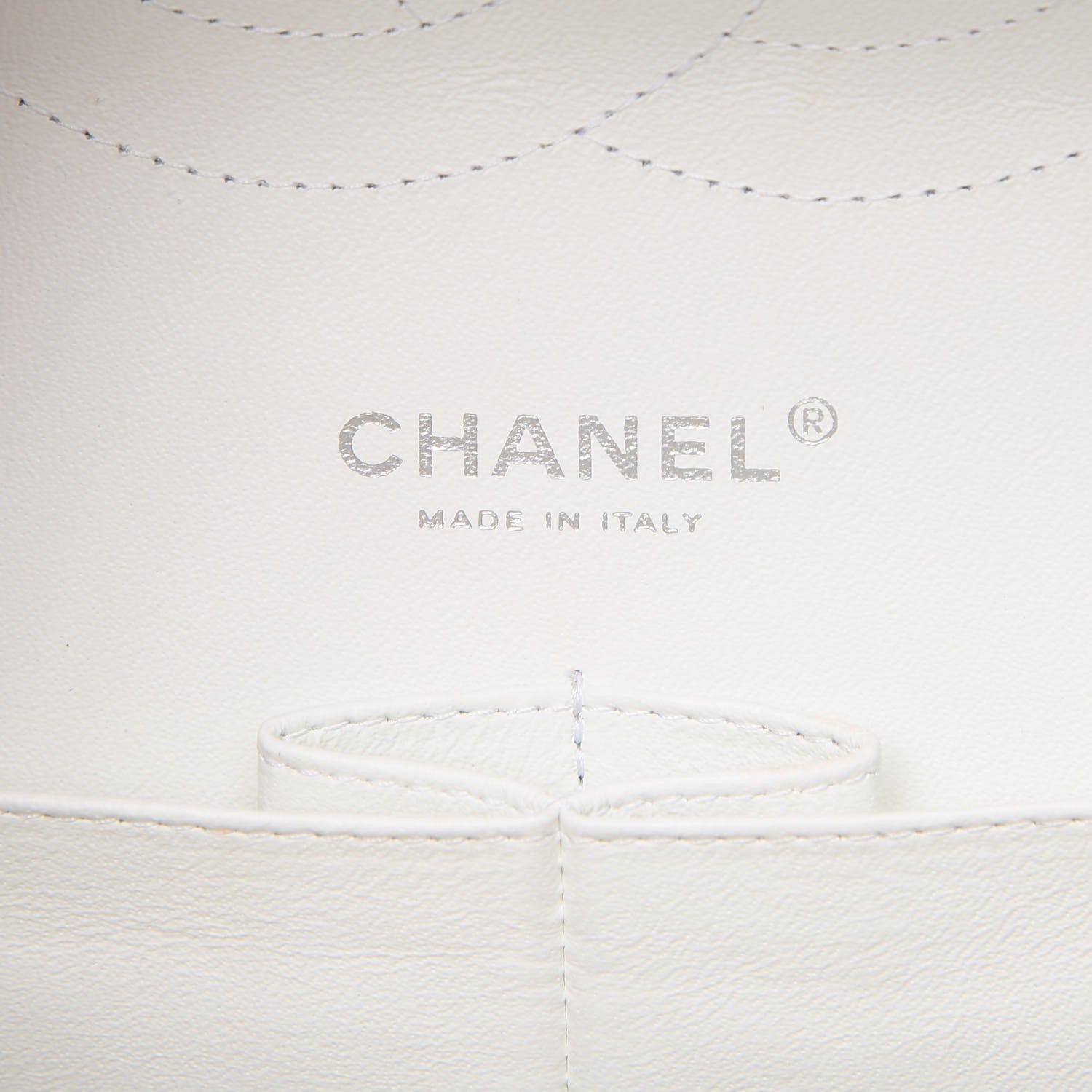 Chanel Caviar Quilted Jumbo Double Flap White 6 of 7